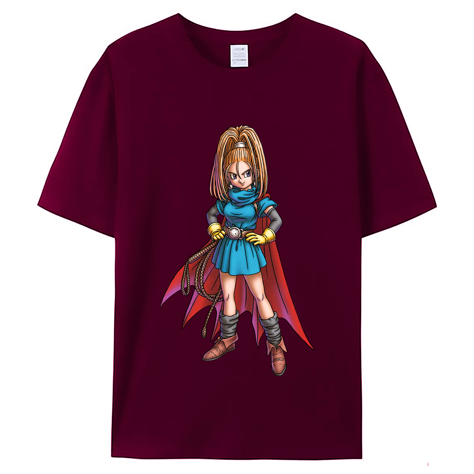 （画像用） ドラゴンクエスト Doragon Kuesuto Dragon Quest レディースカジュアルプリントTシャツ（綿100％）